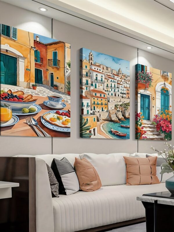 3pcs Italy Travel Poster Canvas – Fashion-Themed Wall Decor for Modern Interiors