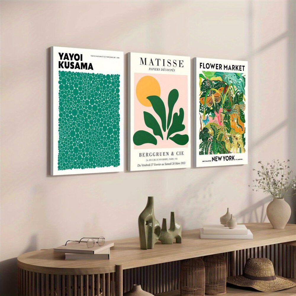 3pcs Botanical Garden Canvas Wall Art – Tropical Landscape Nature Prints - Image 3