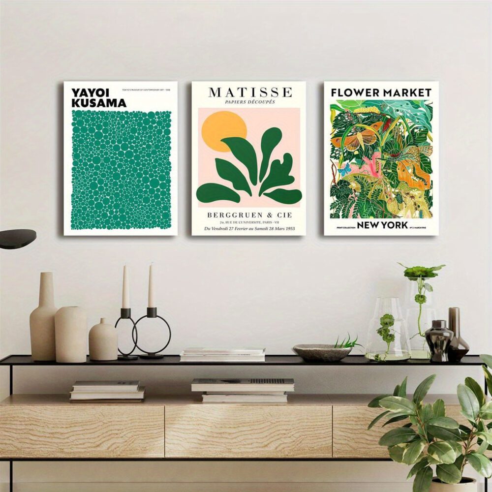 3pcs Botanical Garden Canvas Wall Art – Tropical Landscape Nature Prints - Image 2
