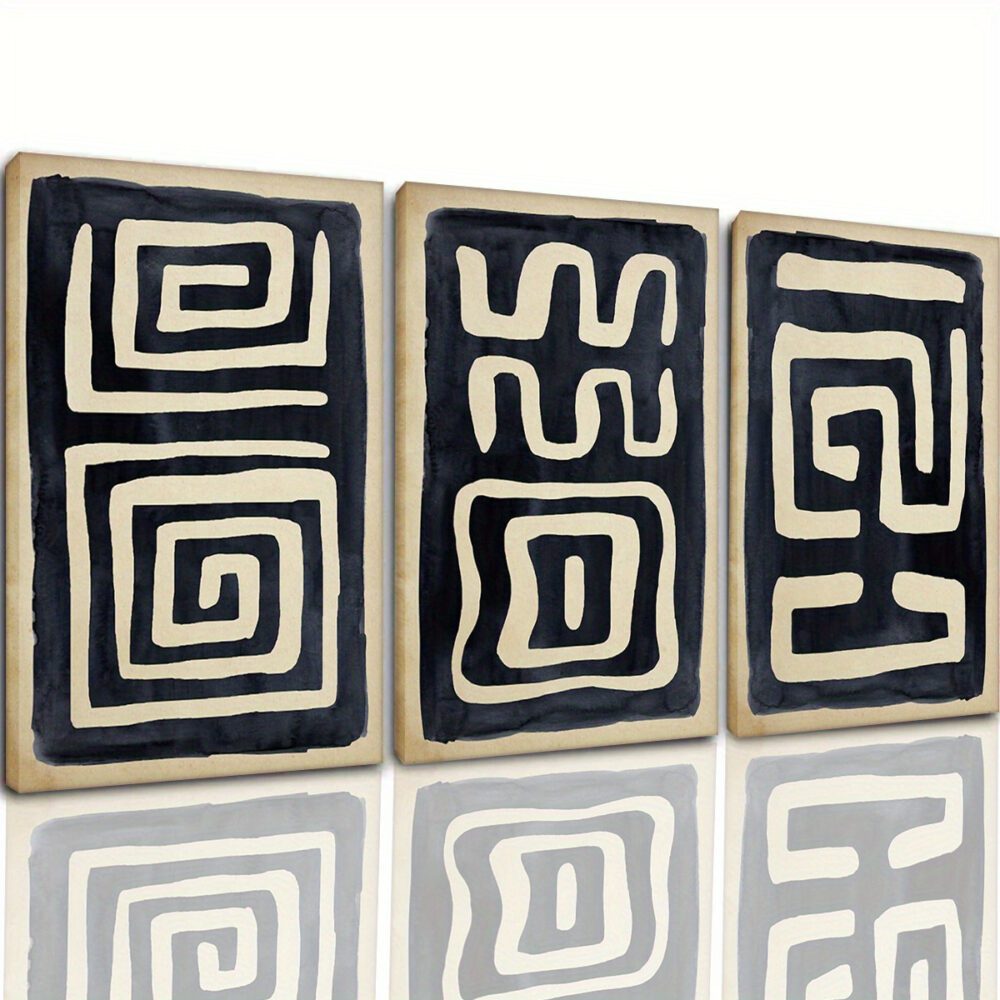 3pcs Ethnic Art Canvas Print – Modern Bohemian Wall Decor Set - Image 5