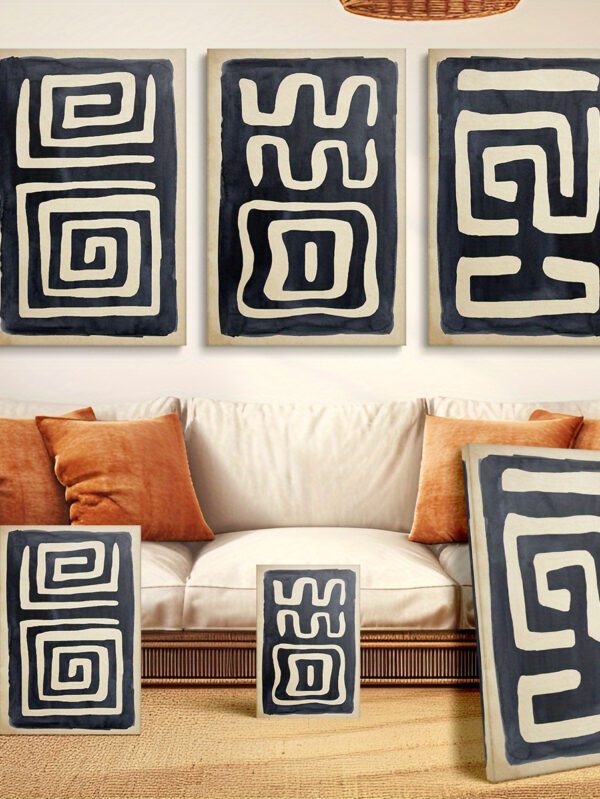 3pcs Ethnic Art Canvas Print – Modern Bohemian Wall Decor Set