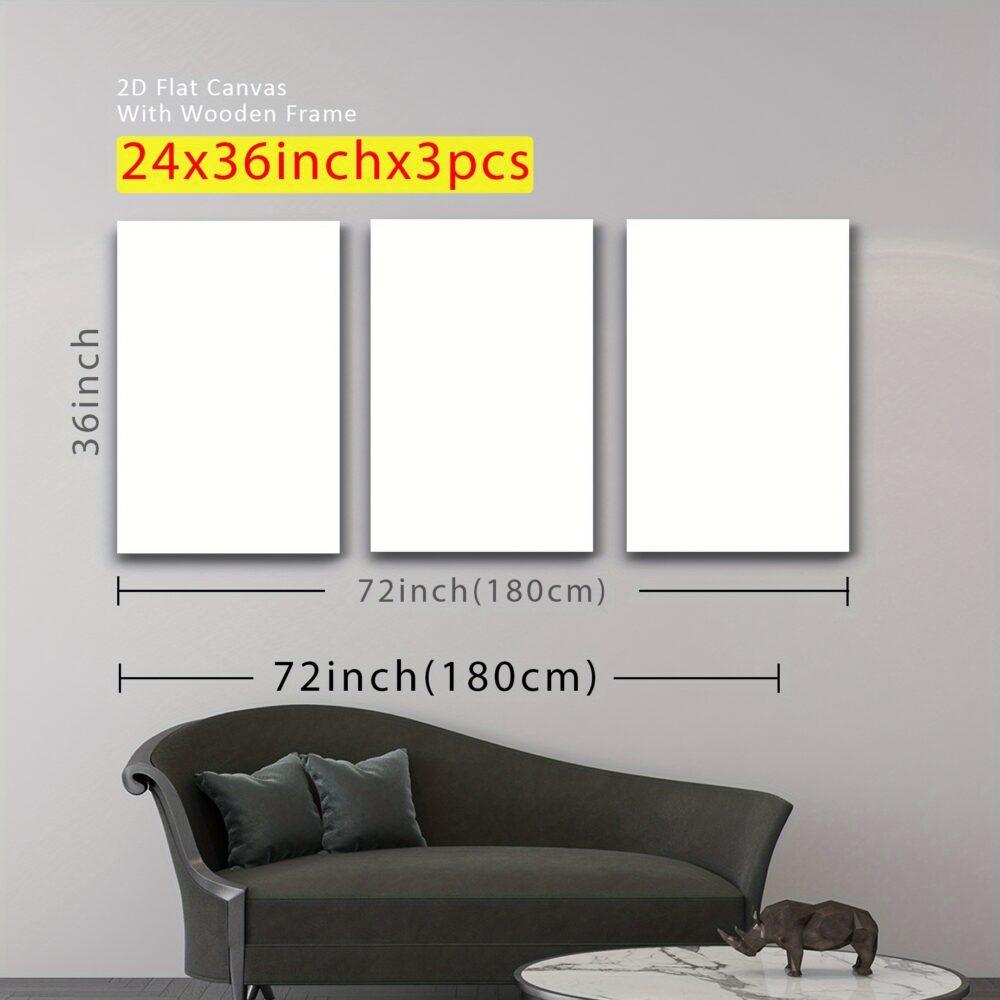 3pcs Botanical Nature Landscape Canvas Wall Art – Sage Green Painting - Image 5