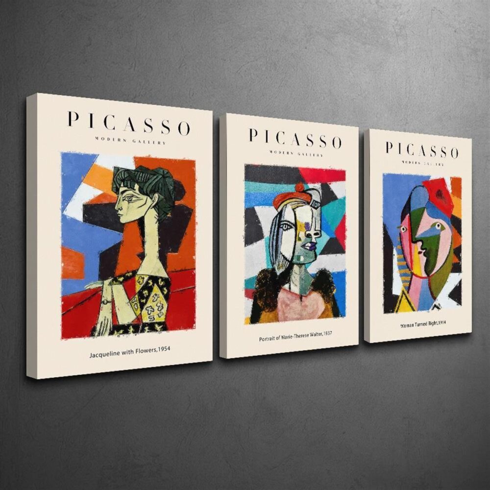 3-Pack Picasso Museum Canvas Prints – Wood Frame Poster Set for Artistic Wall Decoration - Image 2