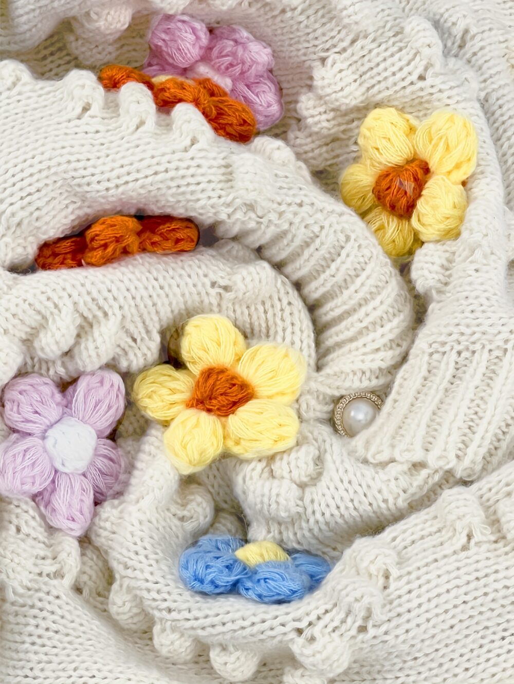 Y2K Floral Grid Cardigan – Pastel Party Sweater for All Seasons 🌸🎀 - Image 5
