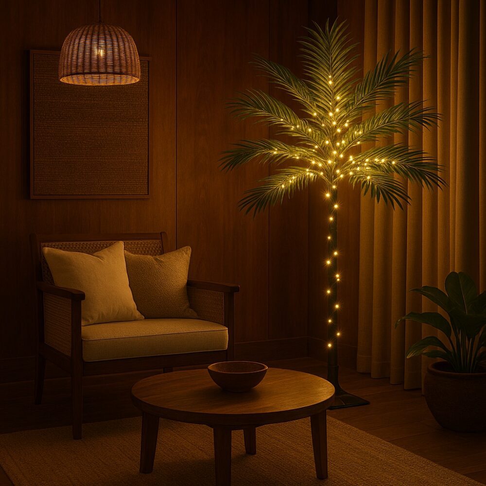 0.9FT USB-Powered Artificial Phoenix Palm – Mini Realistic Tropical Decor 🌿✨ - Image 5