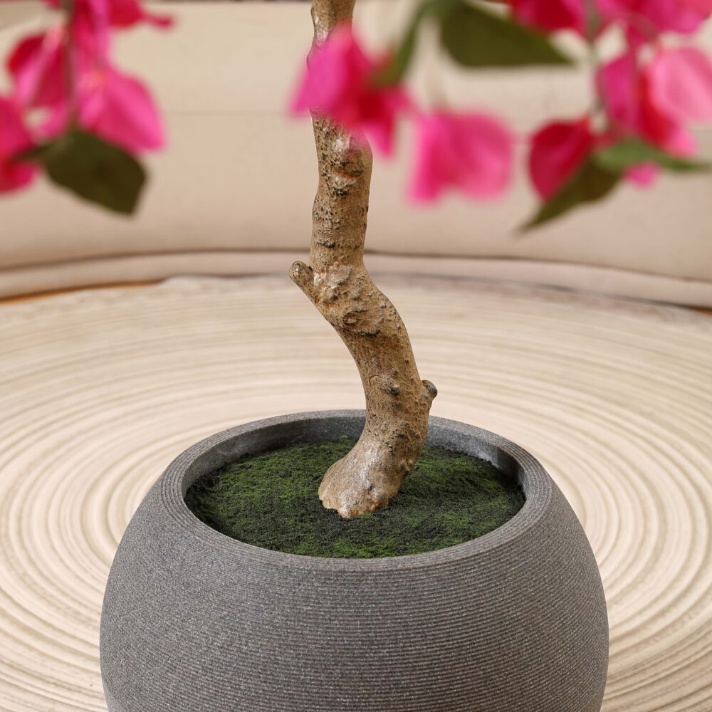 7FT UV-Resistant Artificial Bougainvillea Tree – Tall Faux Flower Plant in Grey Planter - Image 7