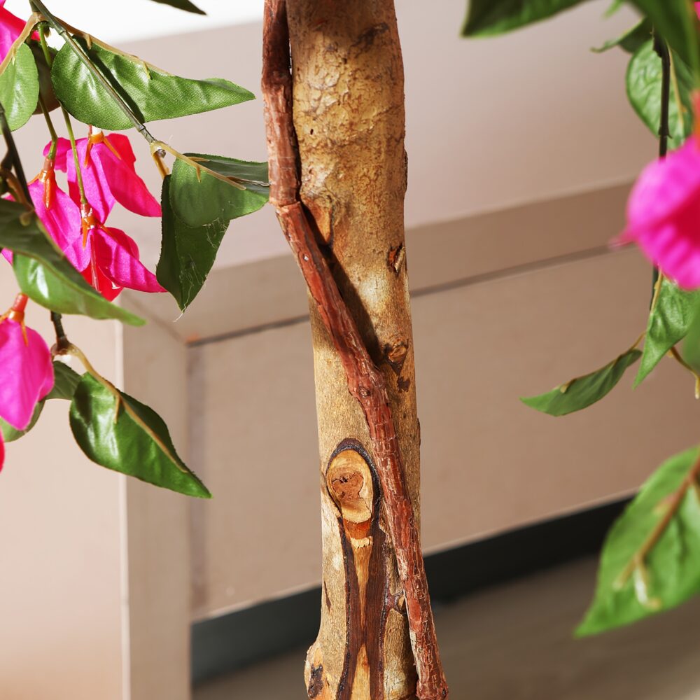 4FT/5FT Artificial Bougainvillea Tree – Faux Potted Plant with Pink Flowers - Image 7
