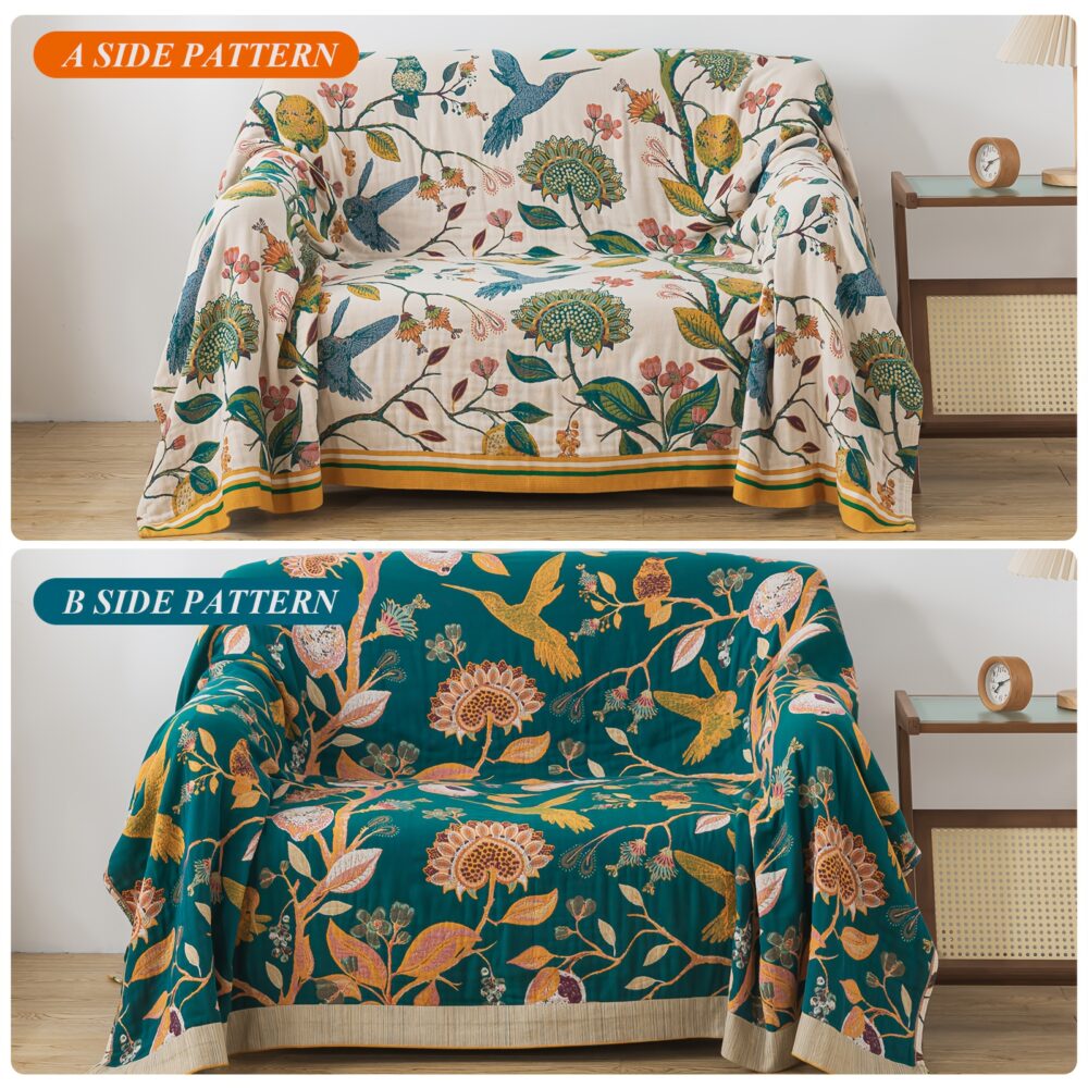 Super Soft Muslin Boho Throw Blanket – Lightweight Bedspread, Travel & Picnic Blanket 🧺🛏️ - Image 8