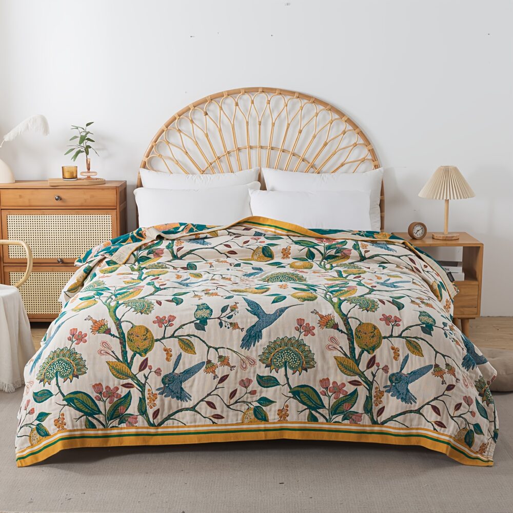 Super Soft Muslin Boho Throw Blanket – Lightweight Bedspread, Travel & Picnic Blanket 🧺🛏️ - Image 7