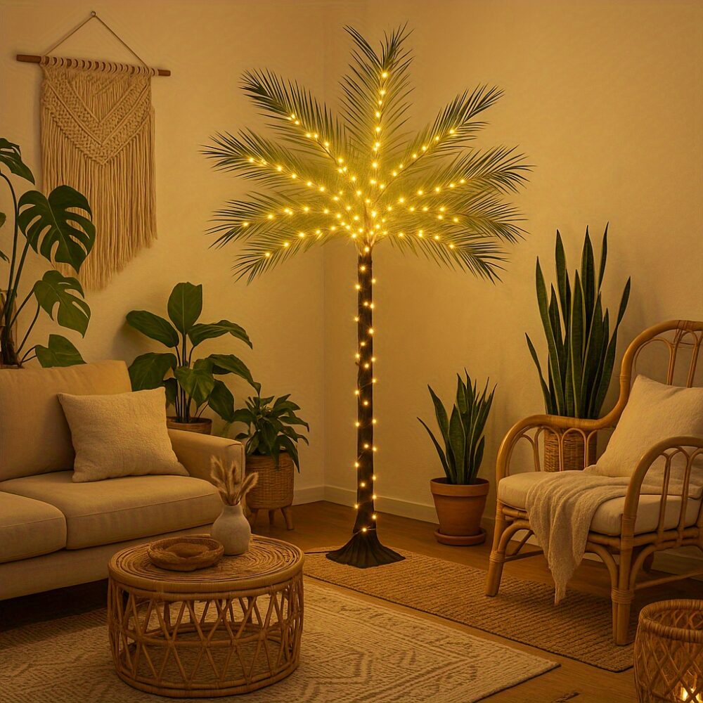 0.9FT USB-Powered Artificial Phoenix Palm – Mini Realistic Tropical Decor 🌿✨
