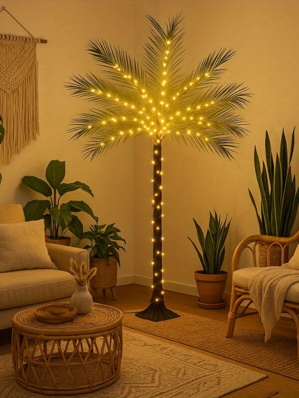 0.9FT USB-Powered Artificial Phoenix Palm – Mini Realistic Tropical Decor 🌿✨