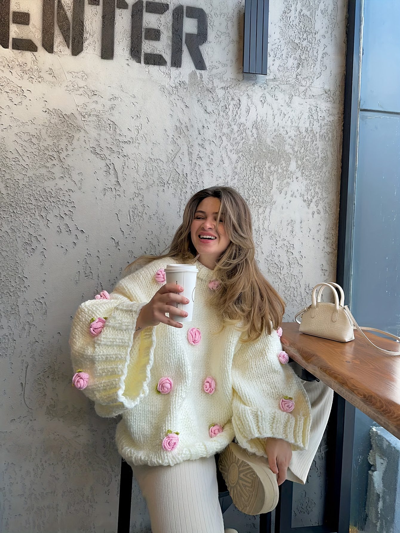 Cozy Oversized Crochet Sweater – Handmade Winter Pullover ❄️🧵