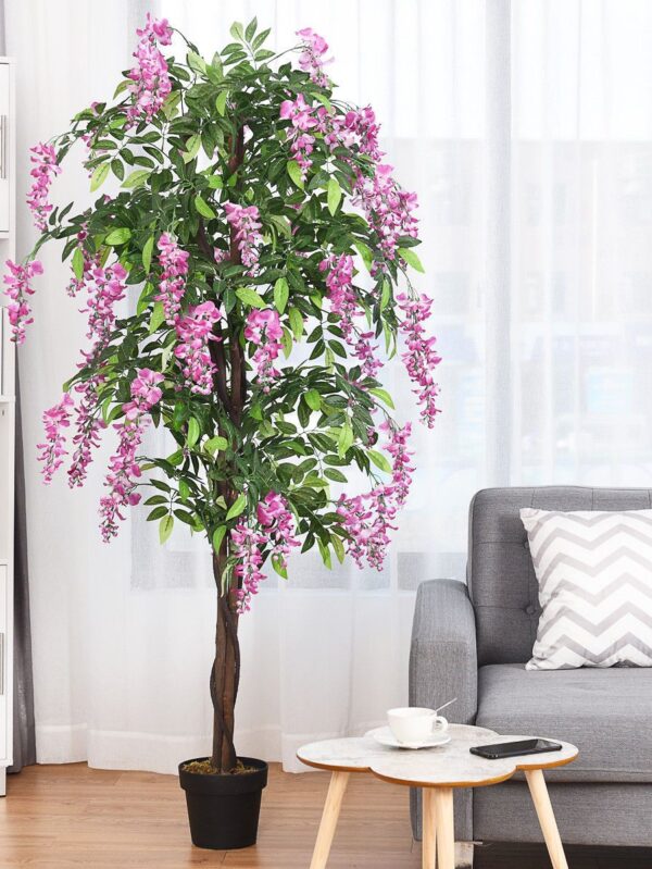 6FT SAFSTAR Lifelike Wisteria Tree – Elegant Artificial Flower in Pot 🌿🏡