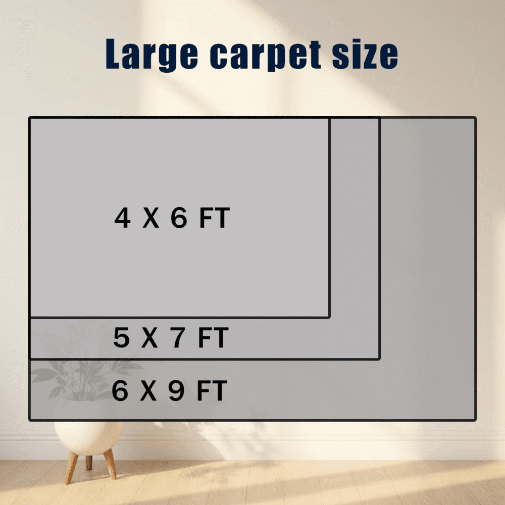 Large Simulated Shaped Area Mat – Ultra-Soft Floral Polyester Rug for Living Room & Bedroom | Machine Washable & Durable - Image 4