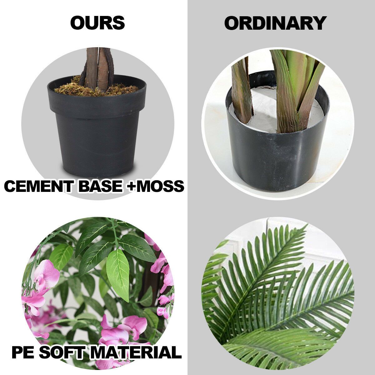 6FT SAFSTAR Lifelike Wisteria Tree β Elegant Artificial Flower in Pot πΏπ‘ - Image 7