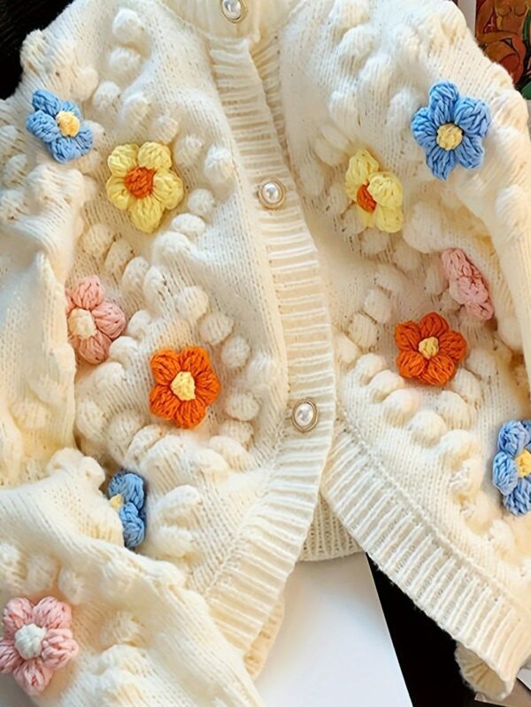 Y2K Floral Grid Cardigan – Pastel Party Sweater for All Seasons 🌸🎀 - XXL